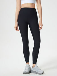 Women's High Waist Yoga Leggings – Black Tummy Control Workout Pants for Running & Gym – Plus Size Activewear – Trandifydeal