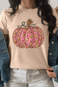 Pumpkin Round Neck Short Sleeve T-Shirt - Trandify Deal
