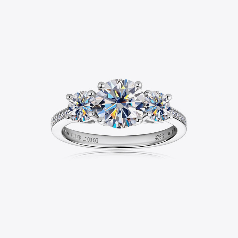 3 Carat Moissanite 925 Sterling Silver Ring Trandify Deal