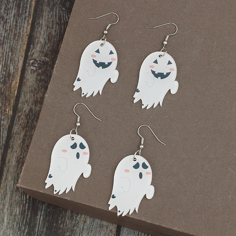 2 Piece Alloy Acrylic Ghost Dangle Earrings Trandify Deal