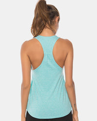 Full Size Scoop Neck Wide Strap Active Tank Trandify deal