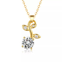 1.2 Carat Moissanite Pendant Necklace for Women, 925 Sterling Silver