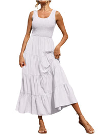 Tiered Smocked Wide Strap Dress Trandify Deal