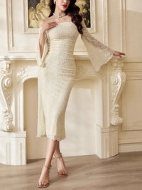 Trendy off-shoulder flowy dress for women – elegant & stylish