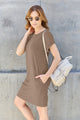 Basic Bae Full Size Round Neck Short Sleeve Dress with Pockets Trandify deal