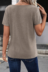 V-Neck Short Sleeve Top Trandify deal