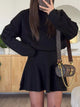 Women's ribbed knit sweater dress long sleeve mini fall outfit casual dress