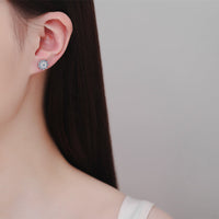 925 Sterling Silver Moissanite Zircon Stud Earrings Trandify Deal