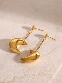 Stainless Steel Moon Dangle Earrings Trandify Deal