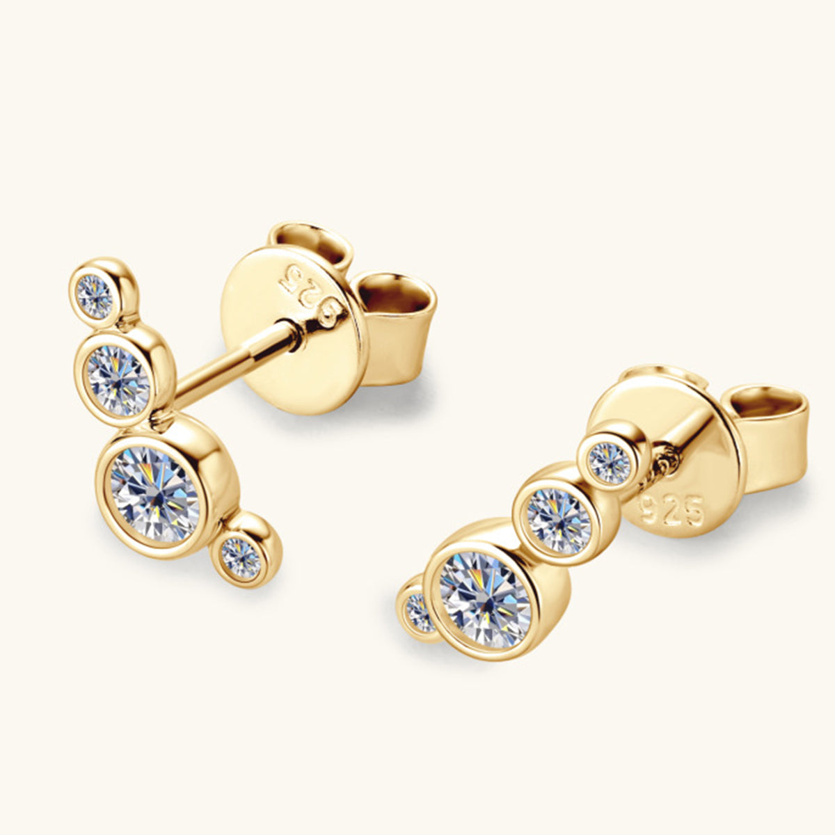 Moissanite 925 Sterling Silver Stud Earrings Trandify Deal