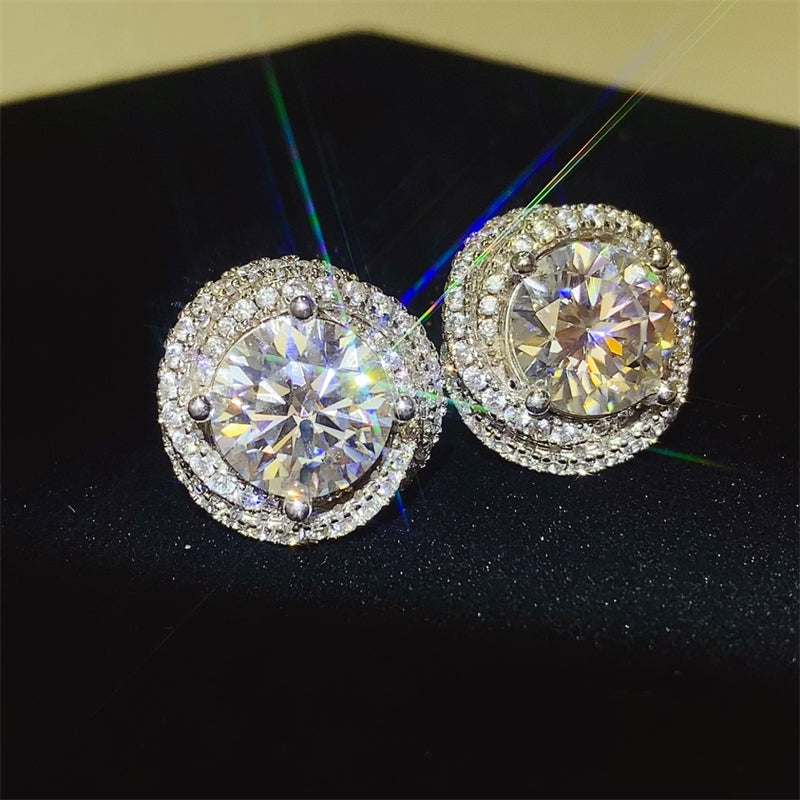 6 Carat Moissanite 925 Sterling Silver Earrings Trandify deal
