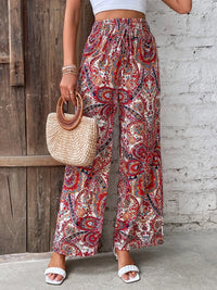 Printed Wide Leg Pants Trandify deal