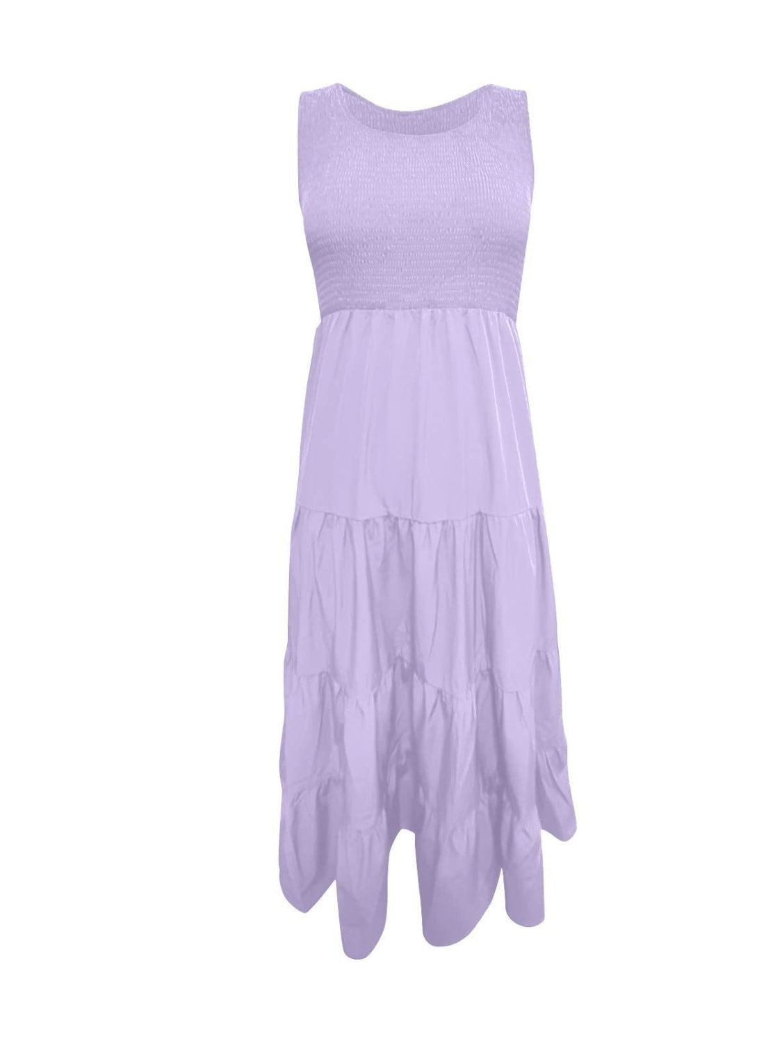 Tiered Smocked Wide Strap Dress Trandify Deal
