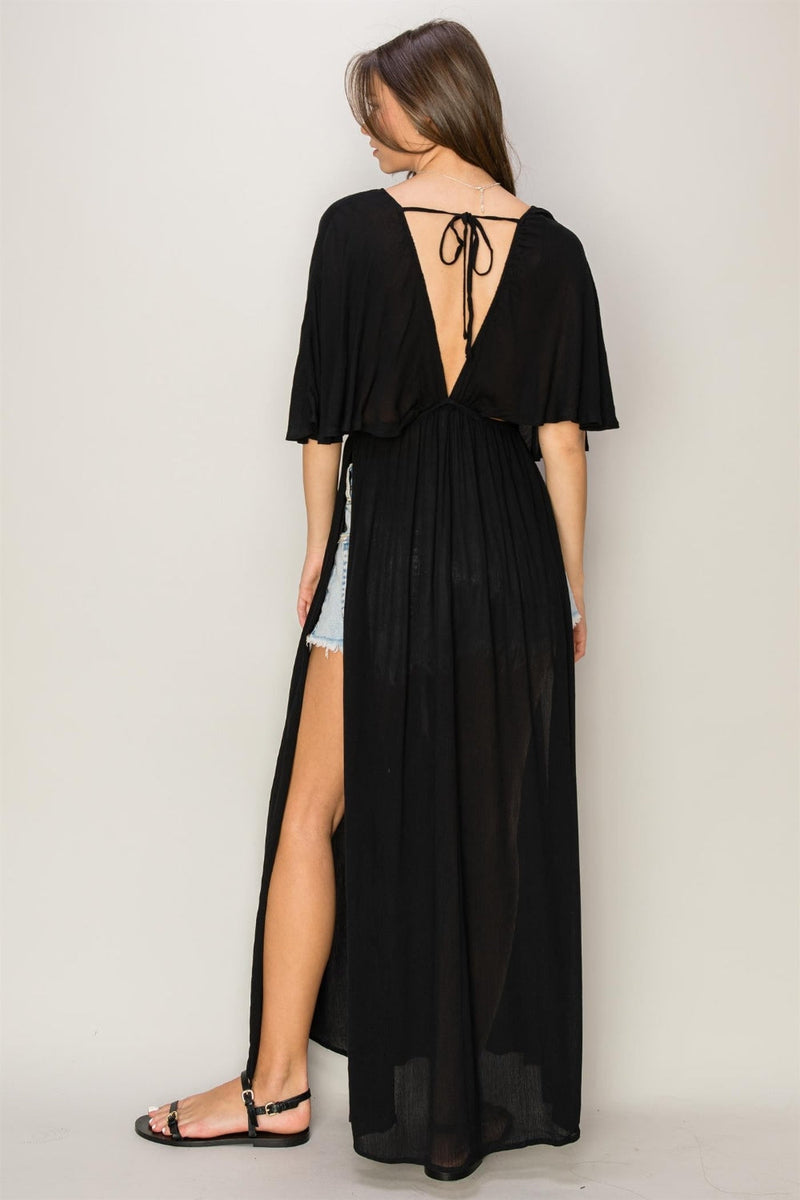 HYFVE Tie Back Maxi Split Cover Up Dress Trandify deal