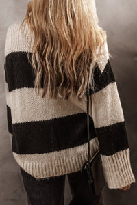 Color Block Round Neck Sweater Trandify Deal