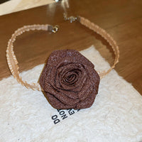 3D Rose Alloy Buckle Necklace Trandify deal