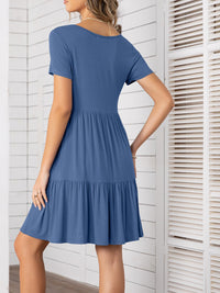 Round Neck Short Sleeve Mini Tee Dress Trandify deal