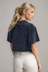 Basic Bae Round Neck Dropped Shoulder Short Sleeve T-Shirt Trandify Deal