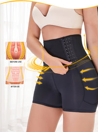 Full Size Hook and Eye Shaping Shorts – Slimming & Adjustable Waist