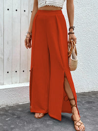 Slit Wide Leg Pants Trandify deal