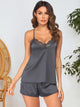 Lace Detail V-Neck Top and Shorts Lounge Set Trandify Deal