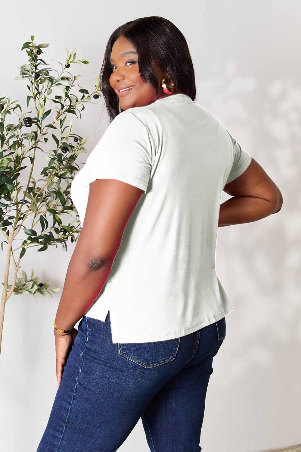 Basic Bae Full Size Round Neck Short Sleeve T-Shirt Trandify deal