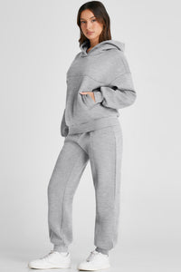 Dropped Shoulder Long Sleeve Hoodie and Pants Active Set Trandify Deal