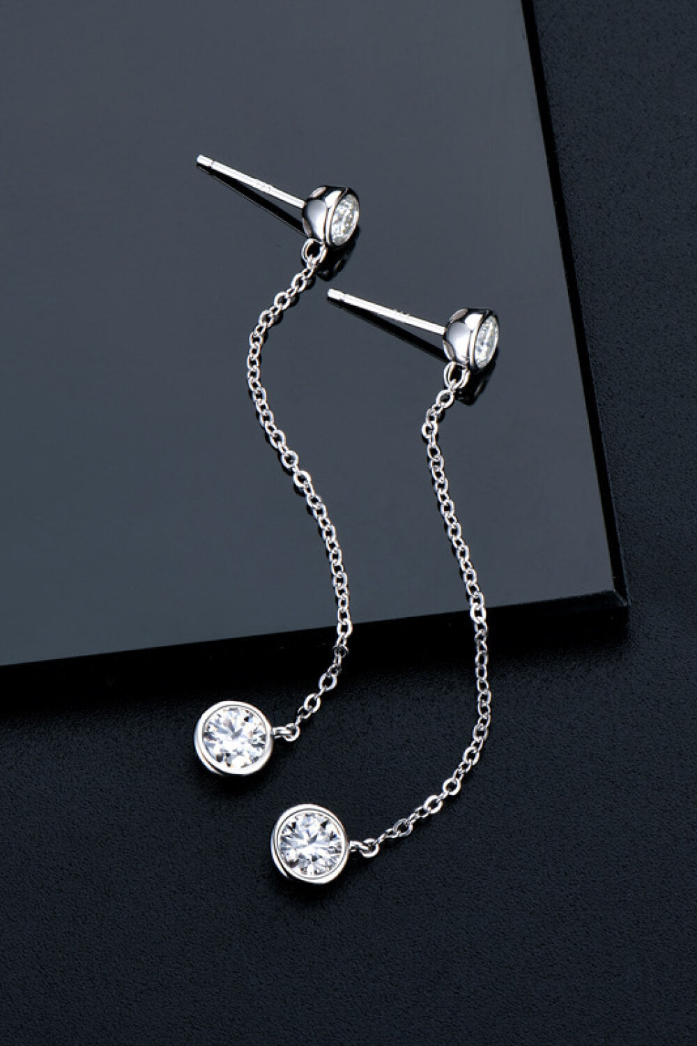 Adored Moissanite Chain Earrings Trandify Deal