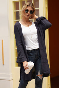 Open Front Long Sleeve Cardigan Trandify Deal