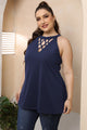 Plus Size Halter Neck Cutout Sleeveless Dress Trandify deal