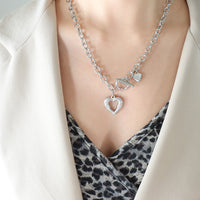 Titanium Steel Heart Pendant Necklace Trandify deal