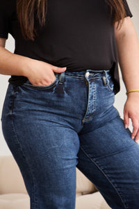 RFM Full Size Tummy Control High Waist Raw Hem Distressed Jeans Trandify deal