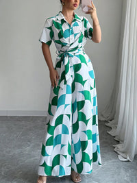 Floral Print Wide Leg Jumpsuit for Women with Belted Waist – Boho Chic Romper