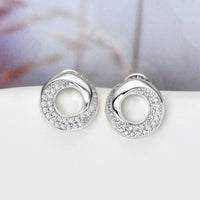 925 Sterling Silver Inlaid Moissanite Stud Earrings Trandify deal