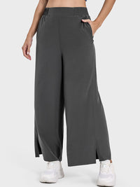 Millennia Slit Wide Leg Active Pants Trandify deal