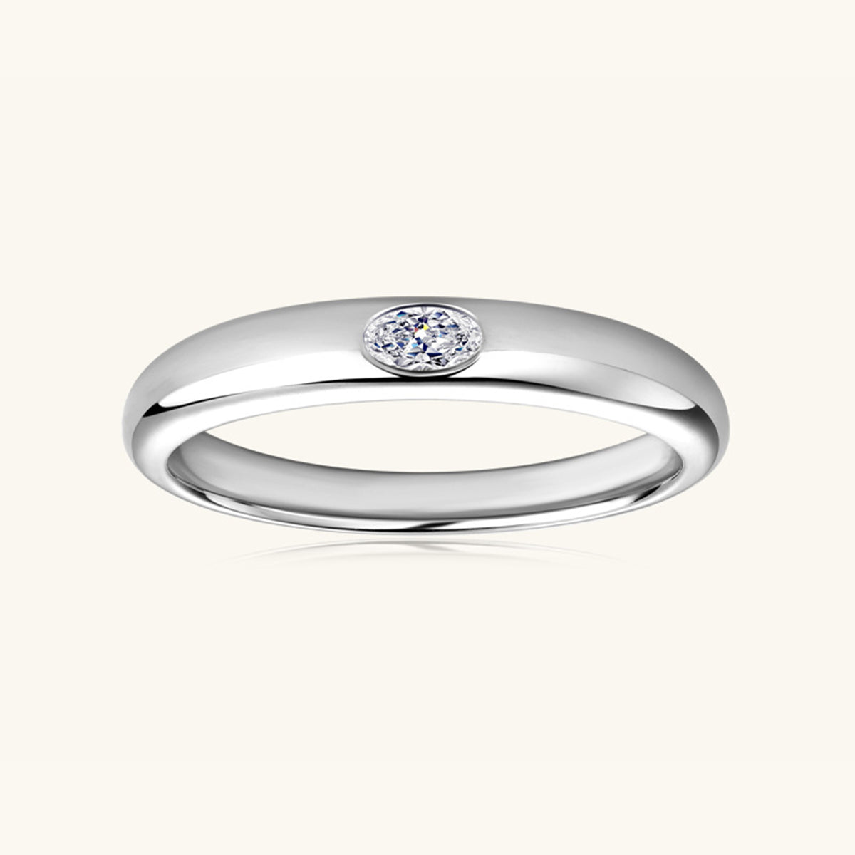 925 Sterling Silver Inlaid Moissanite Ring Trandify Deal