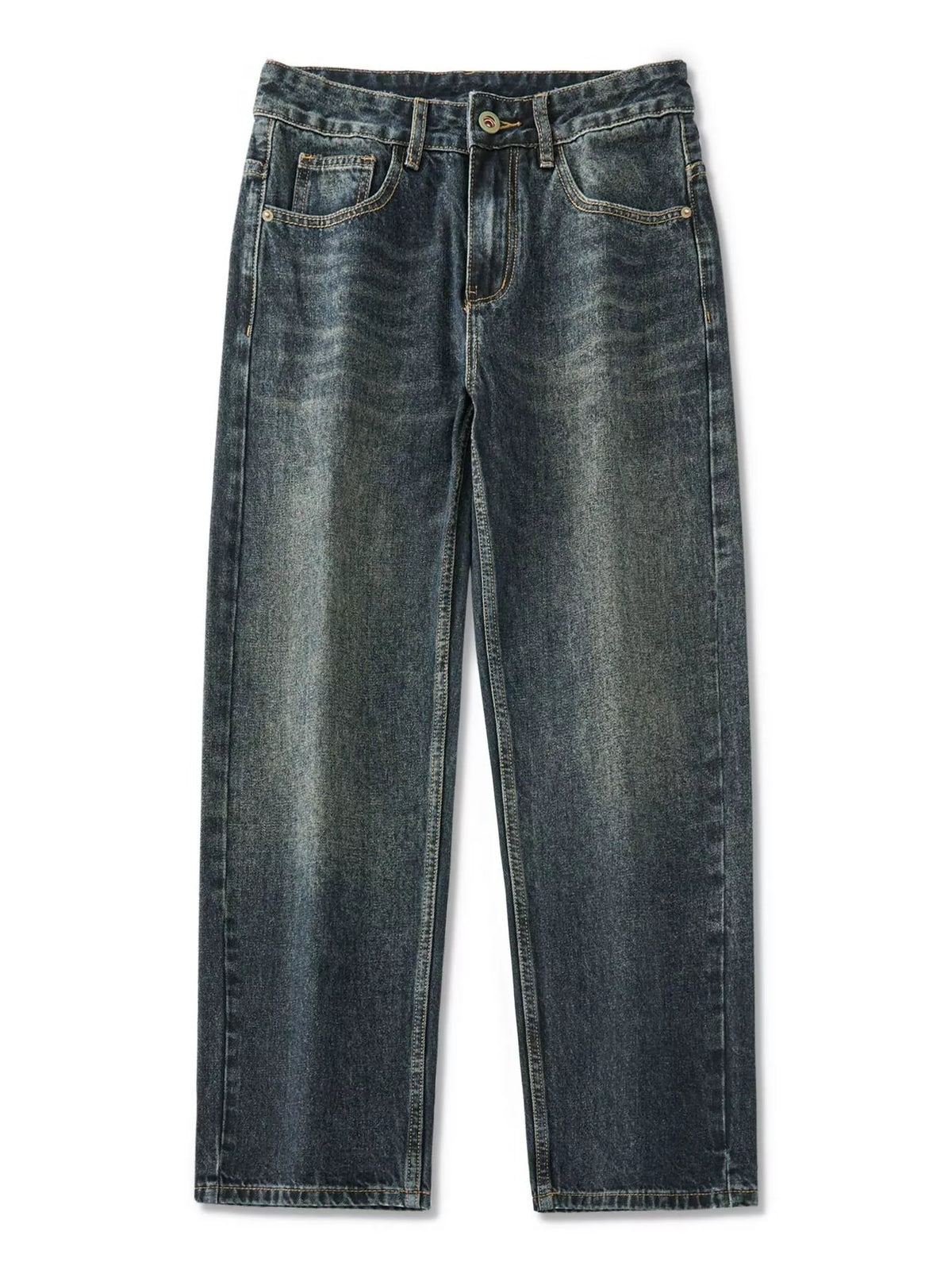 Close-up texture of cotton blend denim fabric with stretch for men's jeans.