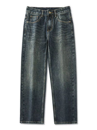 Close-up texture of cotton blend denim fabric with stretch for men's jeans.