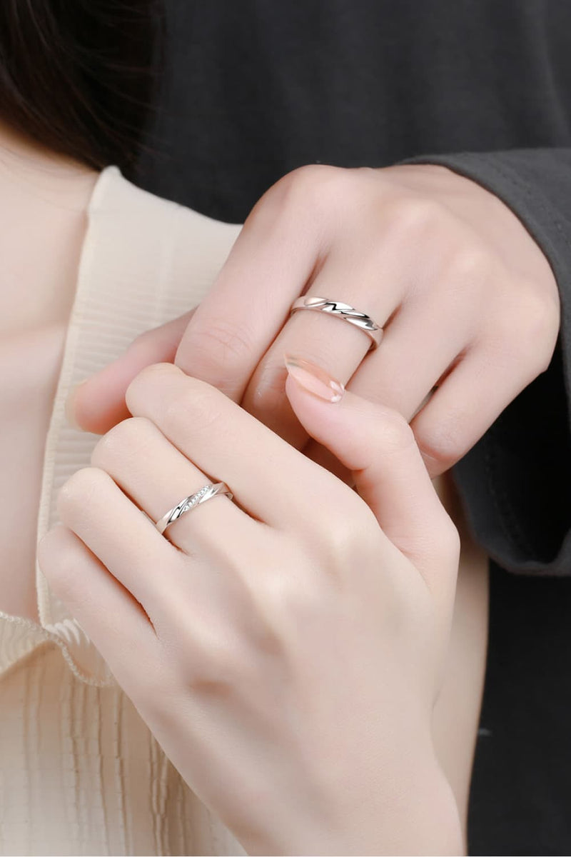 Minimalist 925 Sterling Silver Rhodium-Plated Ring Trandify Deal