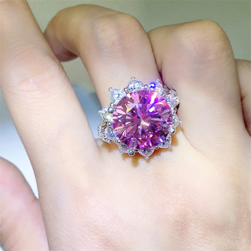 10 Carat Moissanite Zircon 925 Sterling Silver Ring Trandify Deal