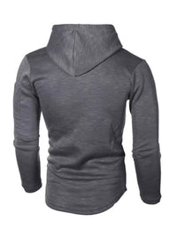 Men's Plus Size Slim Fit Hoodie | Long Sleeve Cotton Blend Pullover