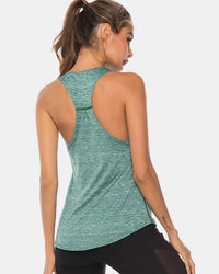 Full Size Scoop Neck Wide Strap Active Tank Trandify deal