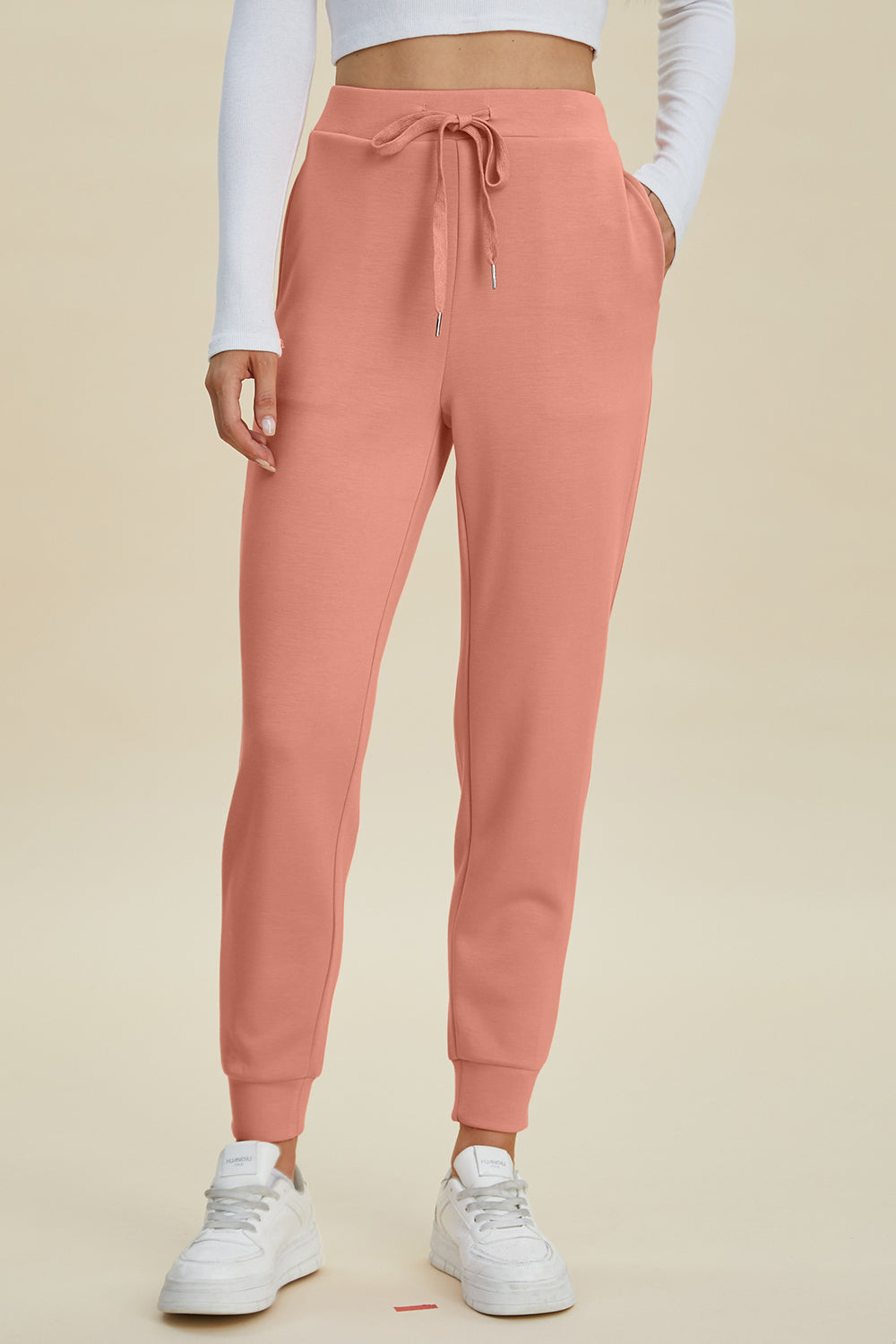 Basic Bae Full Size Air Scuba Drawstring High Waist Joggers Trandify Deal