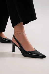 Beast Fashion Faux Leather Point Toe Slingback Pumps Trandify Deal