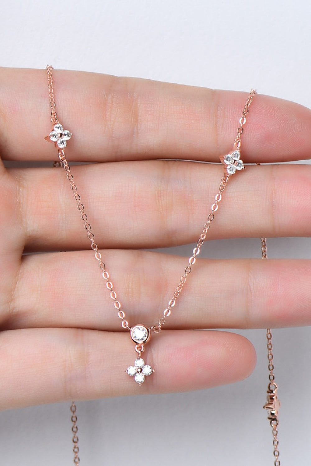 Moissanite 925 Sterling Silver Necklace Trandify Deal