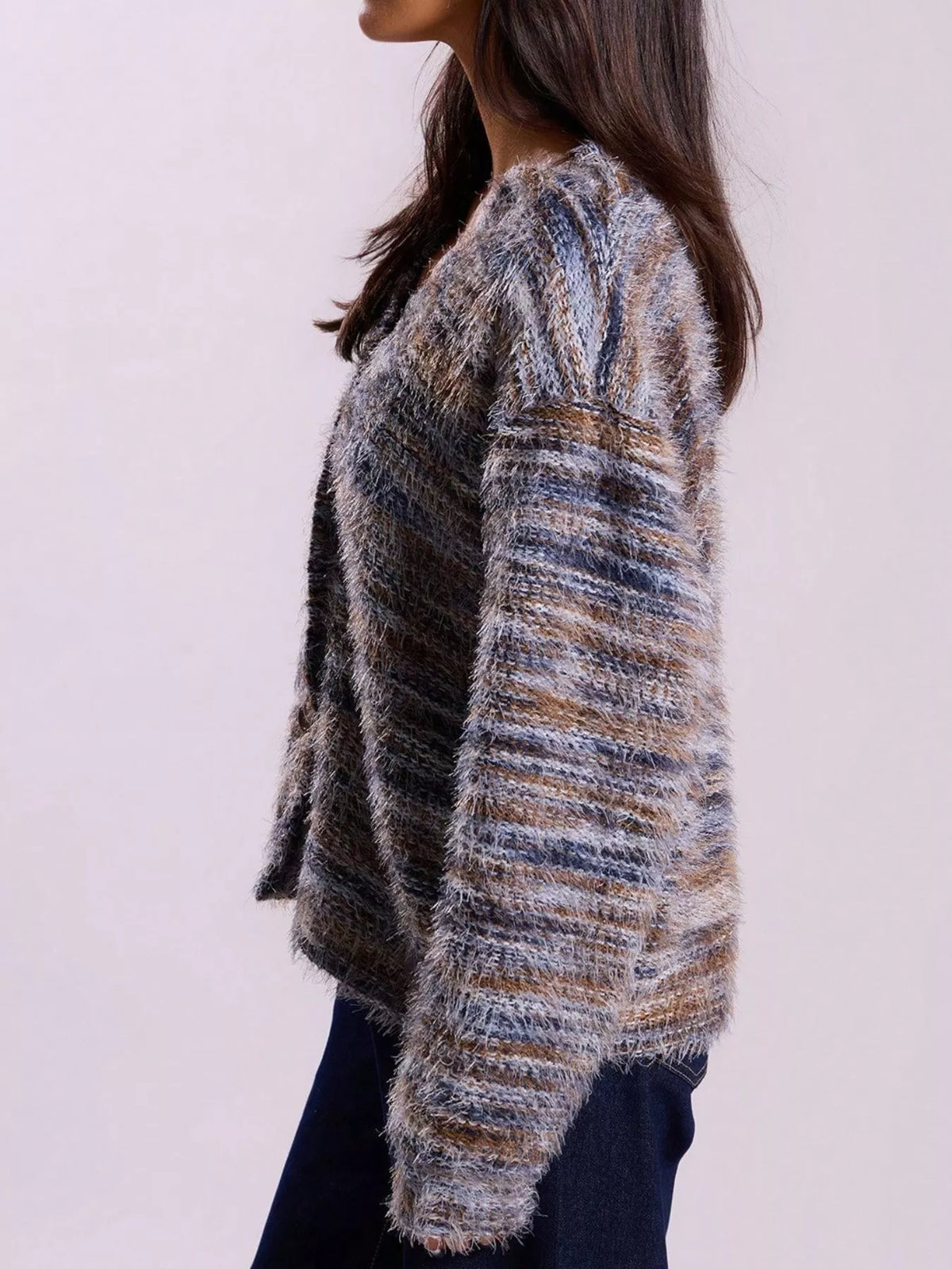 Chunky Knit V-Neck Button Cardigan | Oversized Comfort