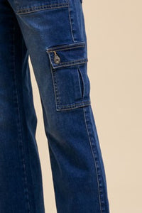 Annie Wear Straight Leg Jeans with Cargo Pockets Trandify deal