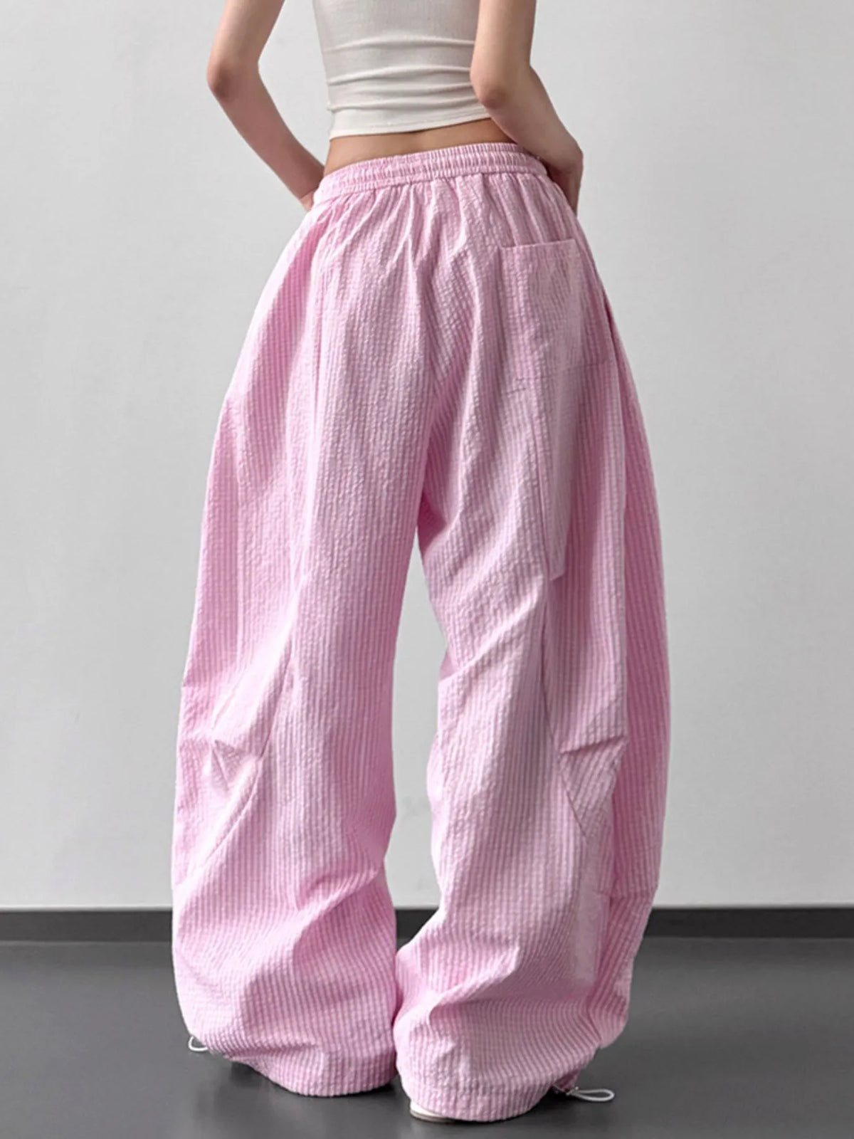 Soft lightweight wide leg pants for women – adjustable waist casual boho chic style