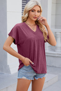 V-Neck Short Sleeve T-Shirt Trandify deal