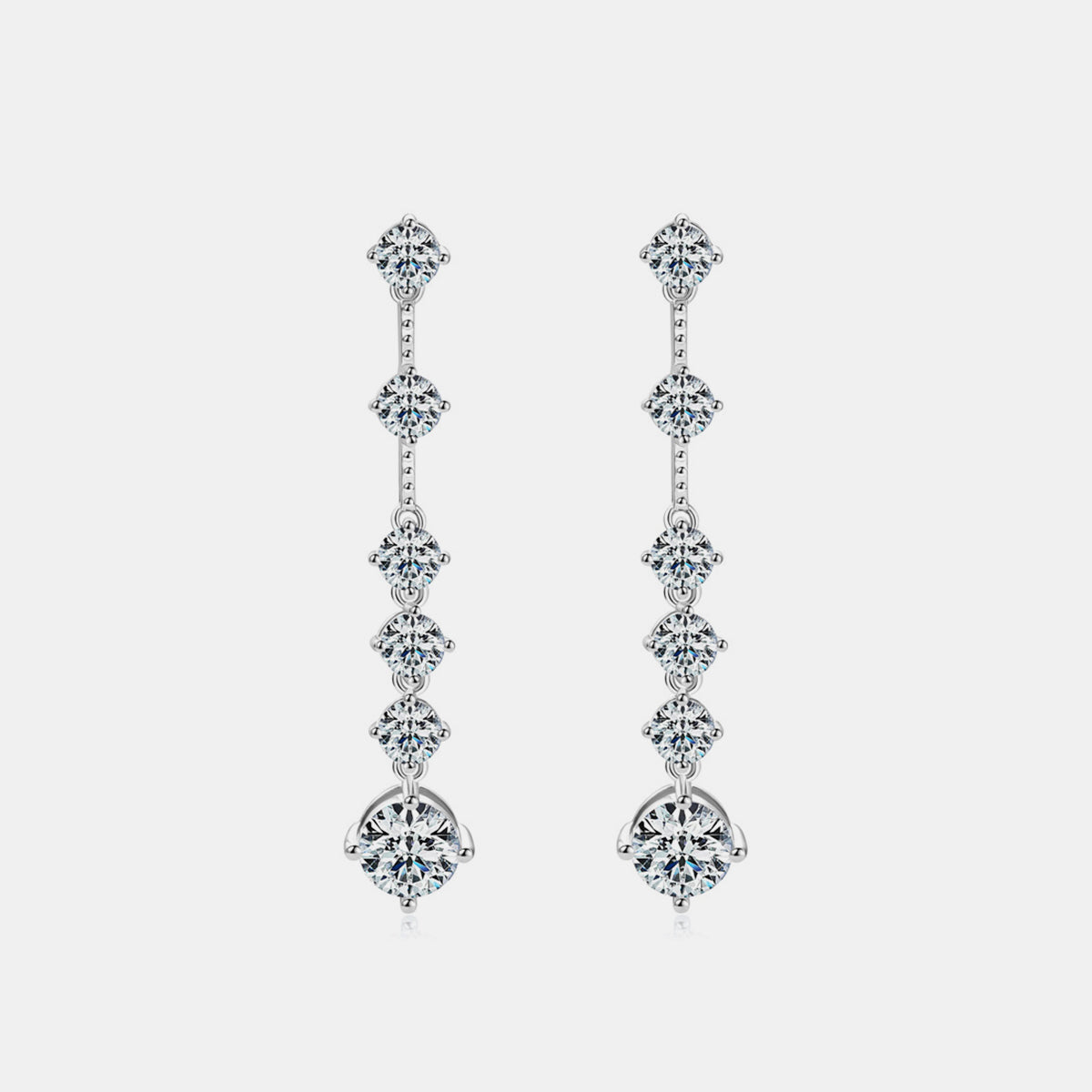 4 Carat Moissanite 925 Sterling Silver Earrings Trandify deal
